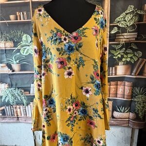 Elegant Floral Long Sleeve Dress